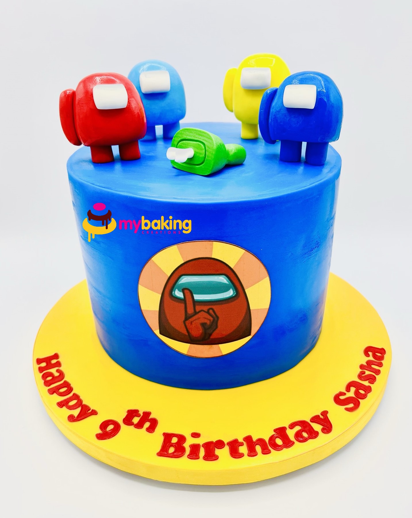 Custom Among Us game themed birthday cake Bay Area